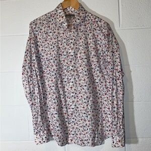 NWOT EXPRESS Men’s Button Down Pink and Purple Floral Shirt size M